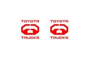 Toyota emblem for fenders with Toyota Trucks logo Toyota emblems decoinfabric