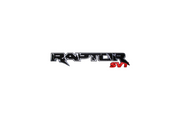 Ford Ranger Radiator grille emblem with Raptor SVT logo (Type 2) Ford emblems decoinfabric BLACK STAINLESS STEEL