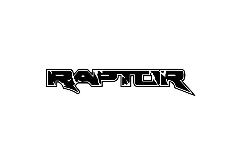 Ford Ranger Emblem & Badges set with Raptor logo Ford emblems decoinfabric BLACK WHITE