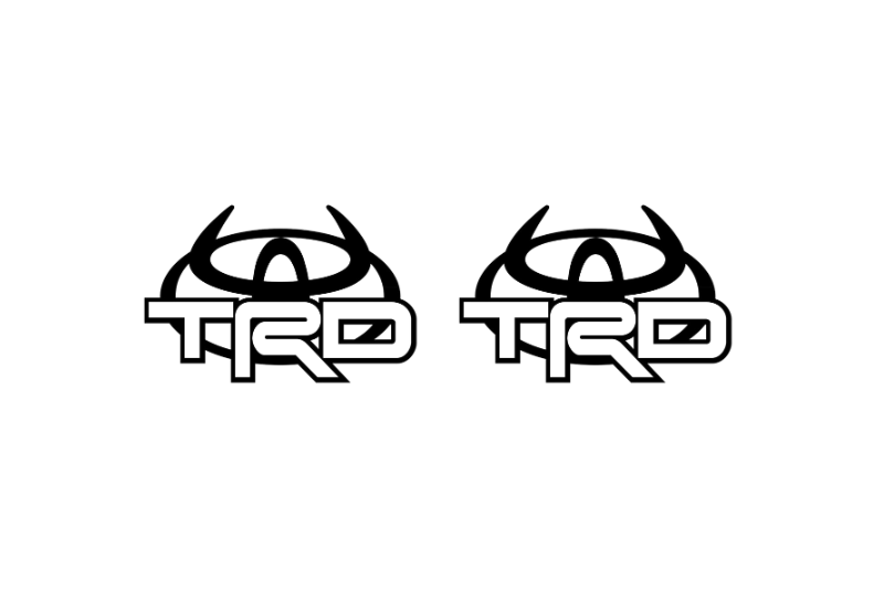 Toyota emblem for fenders with TRD logo (type 6) Toyota emblems decoinfabric BLACK WHITE