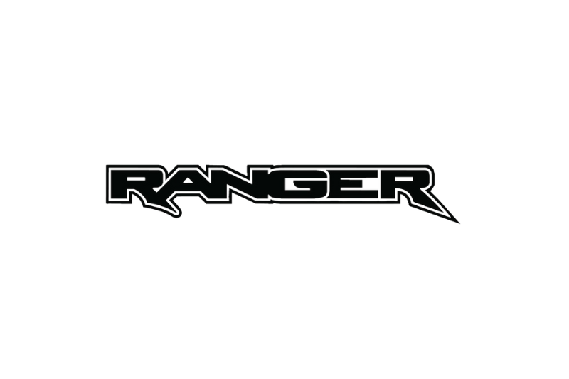 Ford Ranger Radiator grille emblem with Ranger logo (Type 3) Ford emblems decoinfabric BLACK BLACK