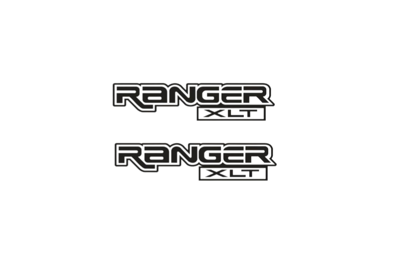 Ford Ranger Emblem & Badge Set - Grille and Tailgate Ranger XTL logo Ford emblems decoinfabric BLACK