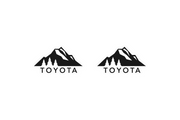 Toyota emblem for fenders with Toyota Mountains logo Toyota emblems decoinfabric