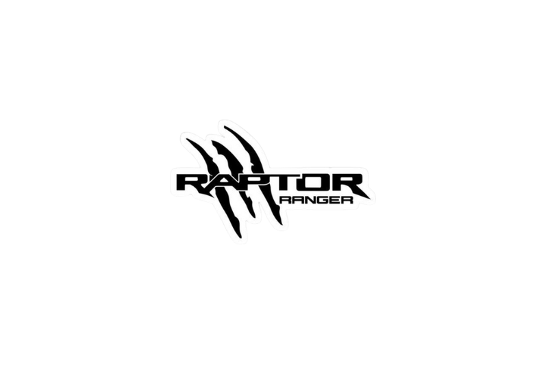 Ford Ranger Emblem & Badges set with Ranger Raptor logo Ford emblems decoinfabric BLACK WHITE