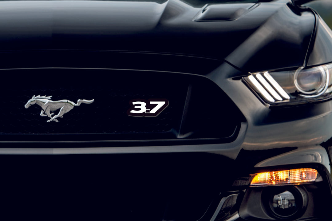 Ford Illuminated LED Radiator Grille Emblems and Badges with Mustang 3.7 logo Ford Led Emblems decoinfabric