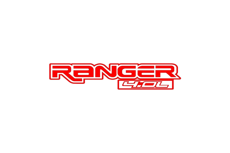 Ford Ranger Emblem & Badges set with Ranger 4.0L logo (Type 2) Ford emblems decoinfabric