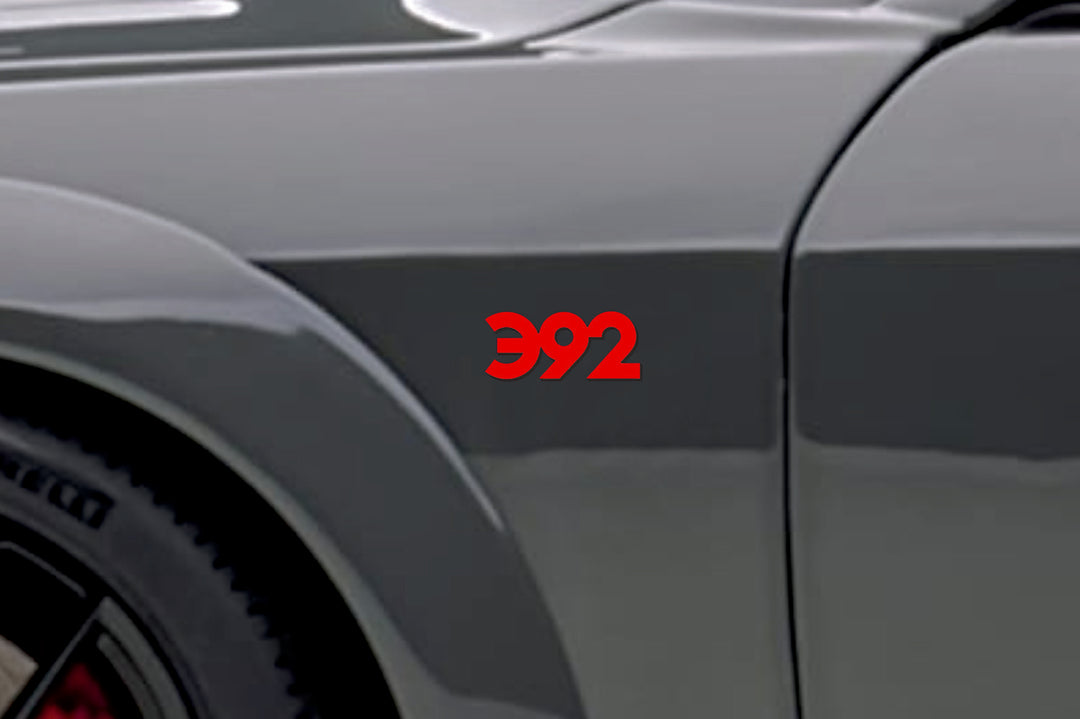 Chrysler emblem for fenders with 392 logo (Type Mono) (type 2) Chrysler emblems decoinfabric RED