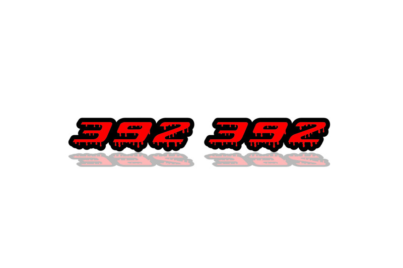 JEEP emblem for fenders with 392 Blood logo Jeep emblems decoinfabric BLACK RED