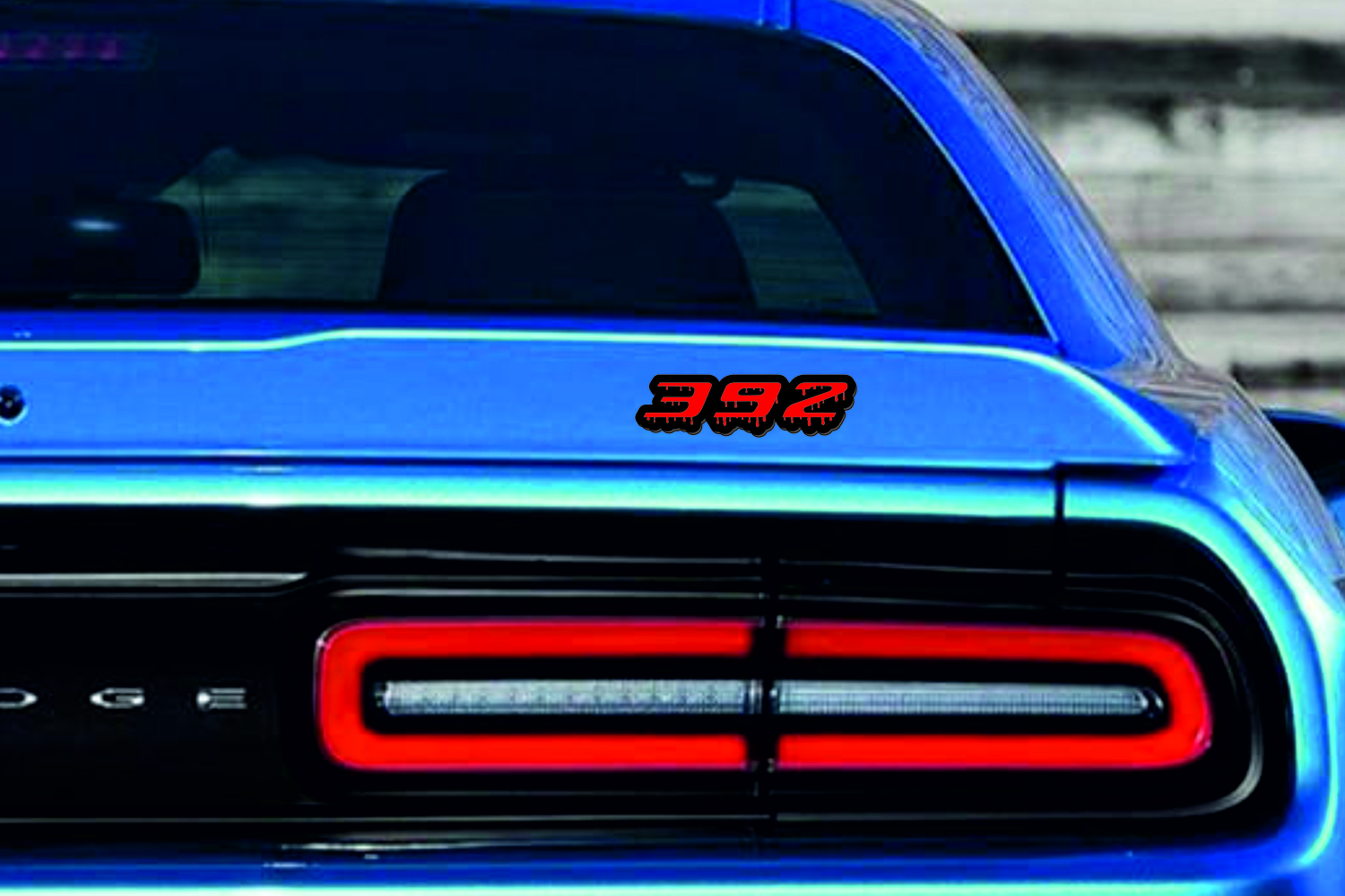 Dodge tailgate trunk rear emblem with 392 Blood logo Dodge emblems decoinfabric