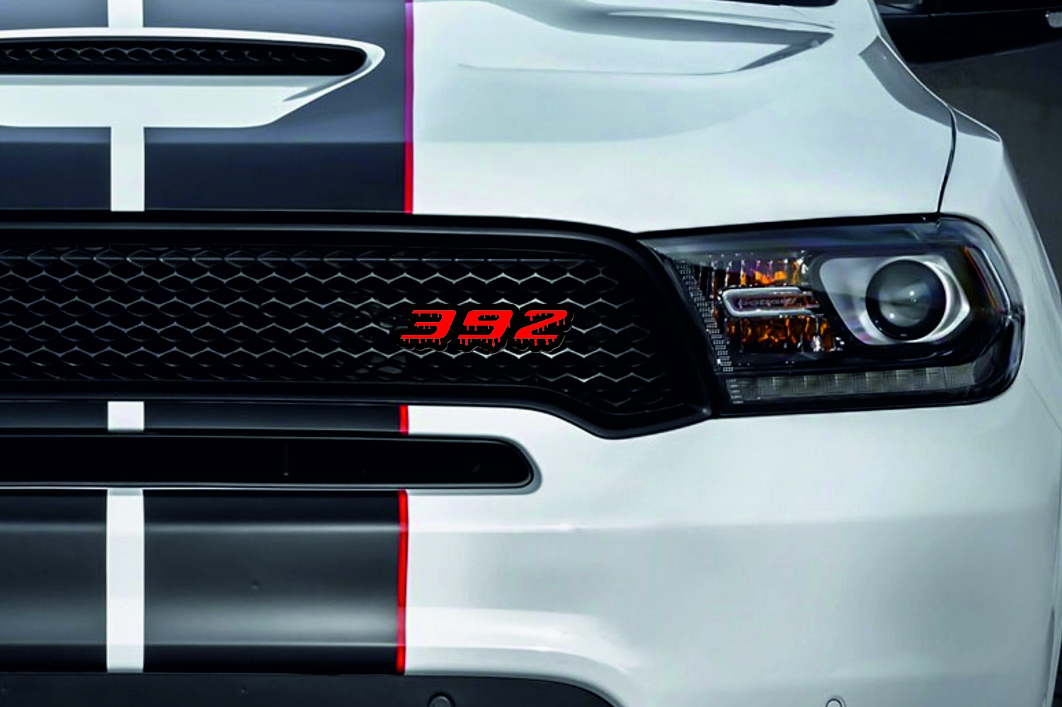 Dodge Emblem & Badge Set - Grille and Tailgate 392 Blood logo Dodge emblems decoinfabric