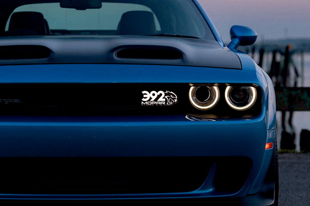 Chrysler Radiator grille emblem with 392 Mopar Hellcat logo