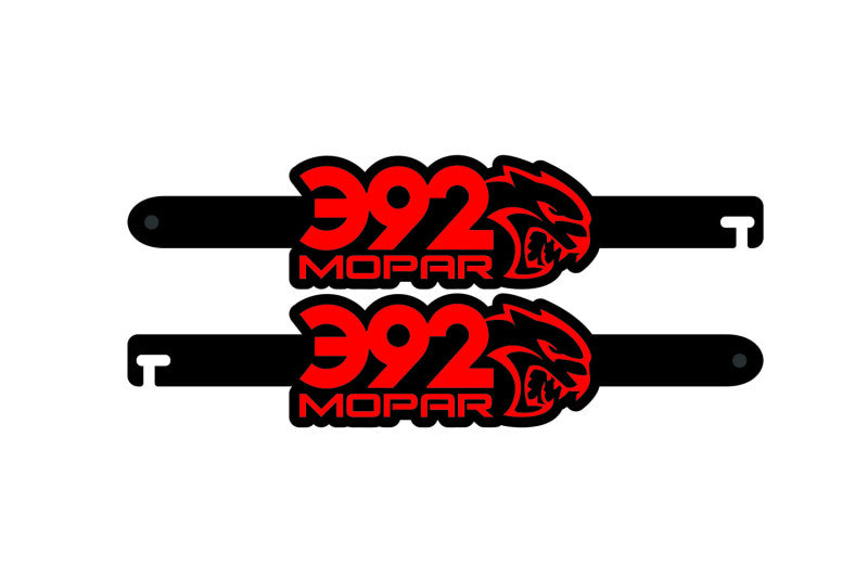Custom Car Show Door Props 392 Mopar Hellcat Logo Stainless Steel