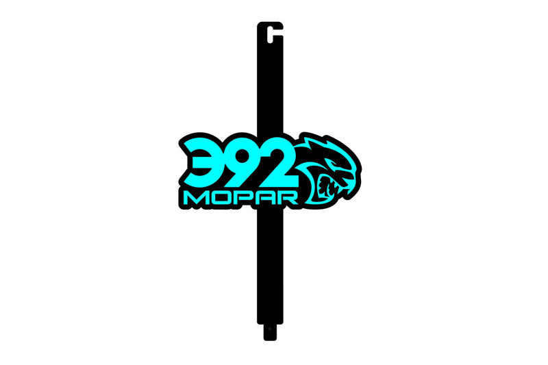 Car Show Stainless Steel Hood Prop with 392 Mopar Hellcat Logo