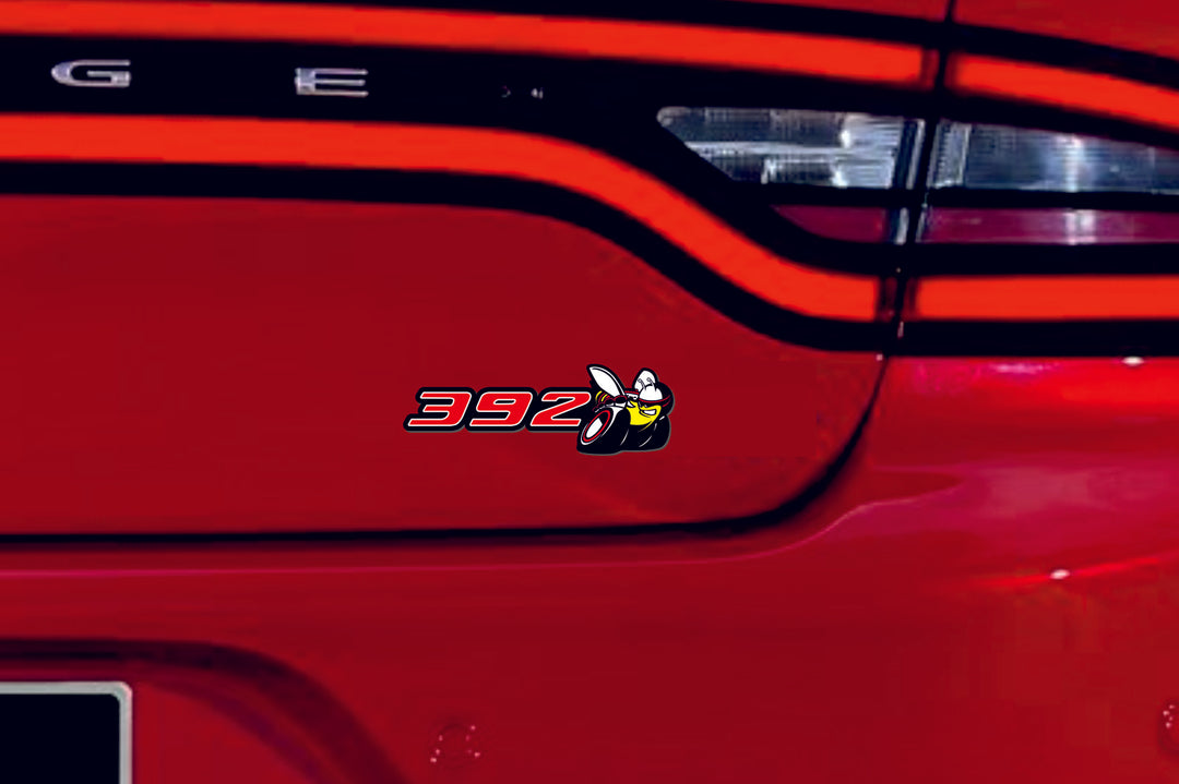 Dodge tailgate trunk rear emblem with 392 Scat Pack logo Dodge emblems decoinfabric