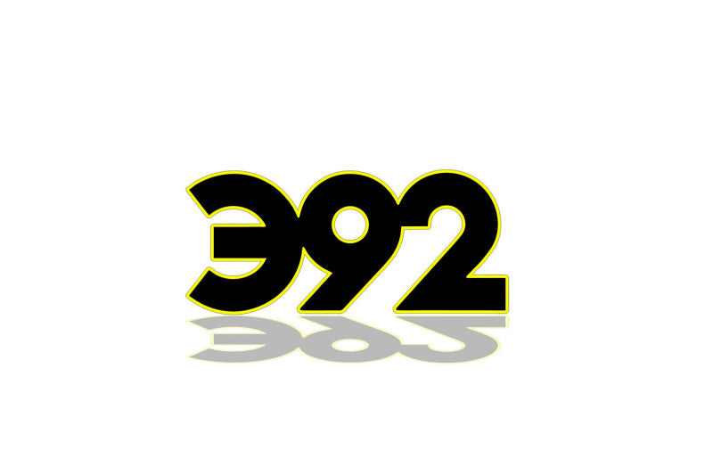 Chrysler tailgate trunk rear 3D emblem with 392 logo (type MIXT) Var. 2 Chrysler emblems decoinfabric