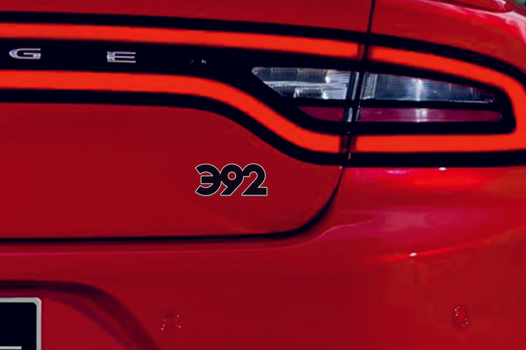 Chrysler tailgate trunk rear 3D emblem with 392 logo (type MIXT) Var. 2 Chrysler emblems decoinfabric