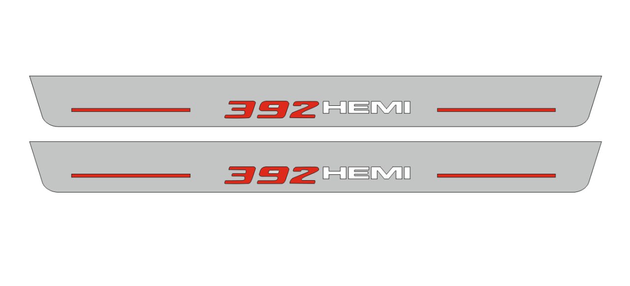 Chrysler 300C II Door Sill Led Plate With 392 HEMI Logo - decoinfabric