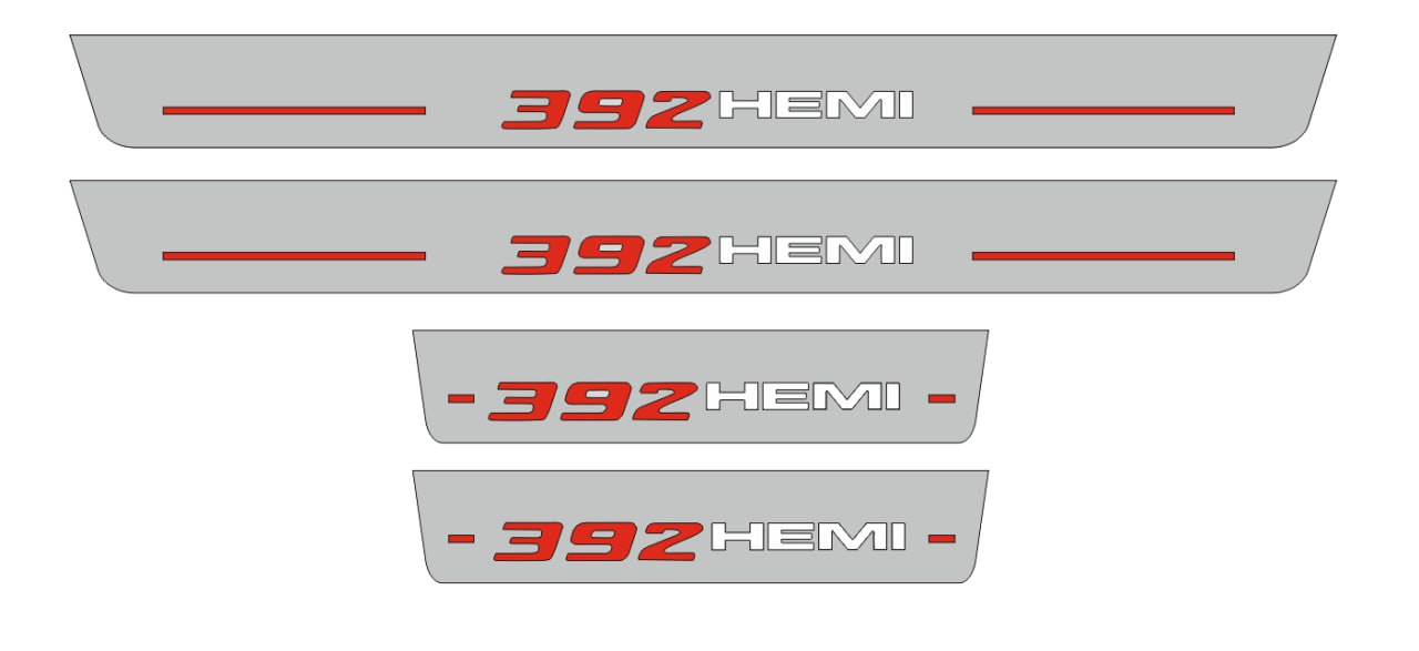 Dodge Charger 2023+ Door Sill Led Plate With 392 HEMI Logo - decoinfabric