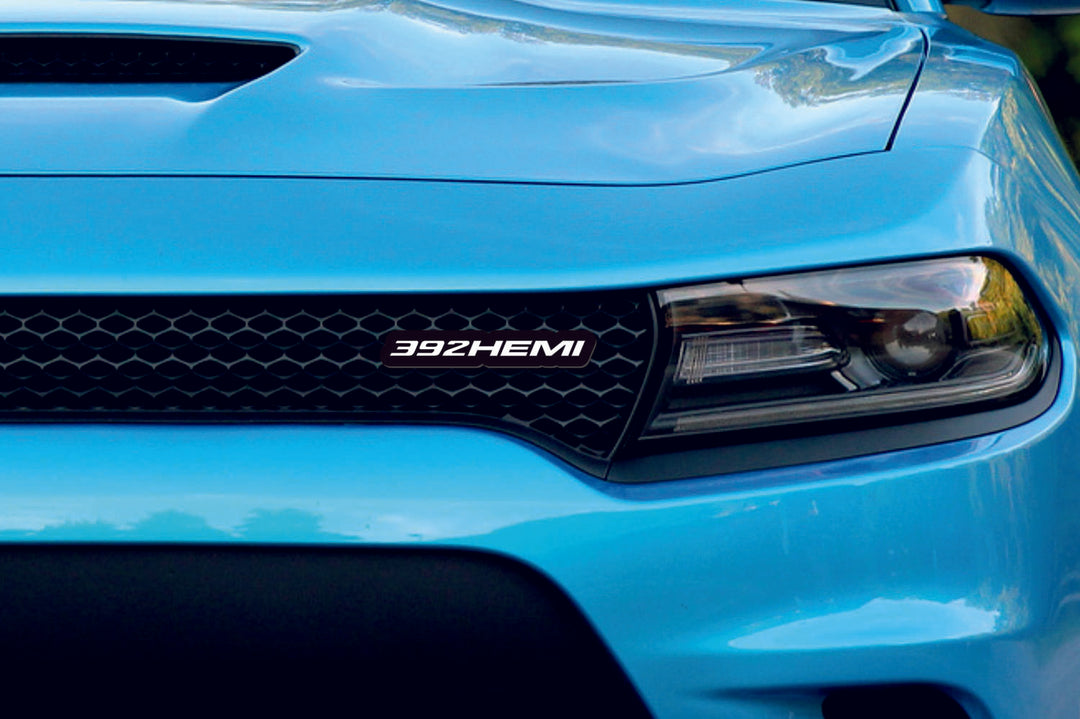 Chrysler Illuminated LED Radiator Grille Emblems and Badges with 392 Hemi logo (type 2) Chrysler Led Emblems decoinfabric