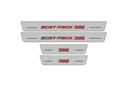 Dodge Charger 2023+ Door Sill Led Plate With 392 SCAT PACK Logo Dodge Led Door Sills opdesign