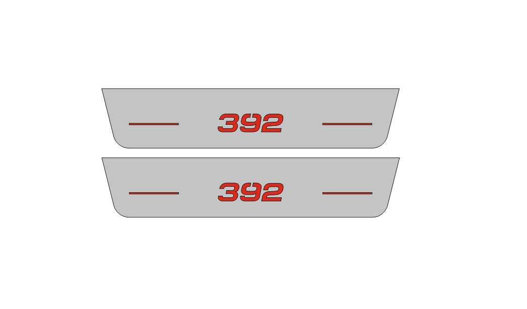 Dodge Charger 2011+ Door Sill Led Plate With 392 SCAT PACK Logo Dodge Led Door Sills opdesign