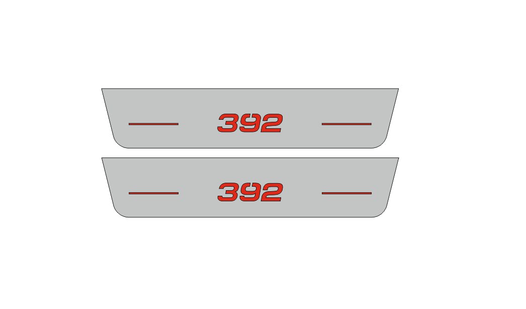 Dodge Charger 2023+ Door Sill Led Plate With 392 SCAT PACK Logo - decoinfabric