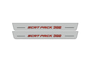 Dodge Charger 2011+ Door Sill Led Plate With 392 SCAT PACK Logo Dodge Led Door Sills opdesign