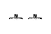Ford Mustang emblem for fenders with Saleen logo (type 2) Ford emblems decoinfabric BLACK WHITE