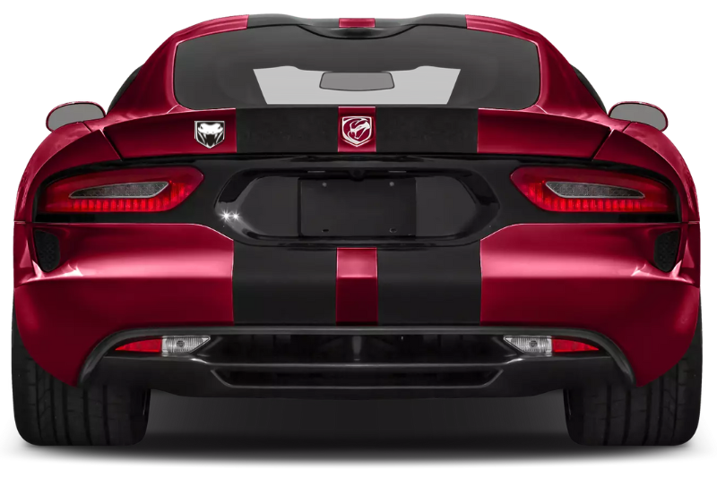 Dodge Viper Emblem & Badge Set - Grille and Tailgate Striking Snake logo (Type 2)