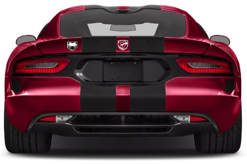 Dodge Viper Emblem & Badge Set - Grille and Tailgate Striking Snake logo (Type 2) Dodge emblems decoinfabric