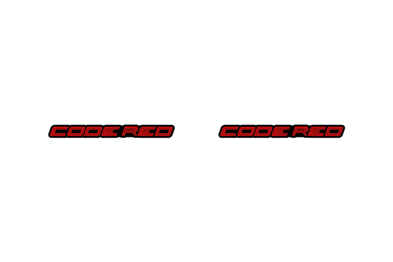 Ford Mustang Emblem & Badges set with Code Red logo (Type 2)