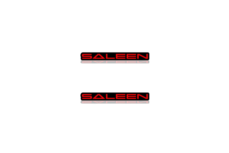 Ford Mustang Emblem & Badge Set - Grille and Tailgate Saleen logo Ford emblems decoinfabric RED