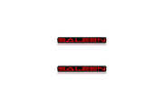 Ford Mustang emblem for fenders with Saleen logo Ford emblems decoinfabric BLACK RED
