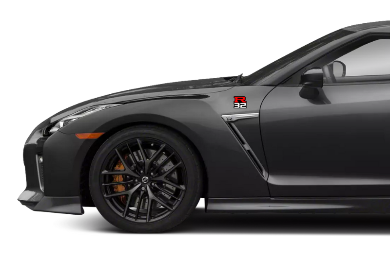 Nissan Skyline Emblem & Badges set with R32 logo Nissan emblems decoinfabric