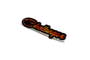 Dodge Challenger Emblem & Badges set with Challenger Fire logo Dodge emblems decoinfabric BLACK FRAME+FIRE LOGO