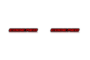 Ford Mustang emblem for fenders with Code Red logo Ford emblems decoinfabric BLACK RED