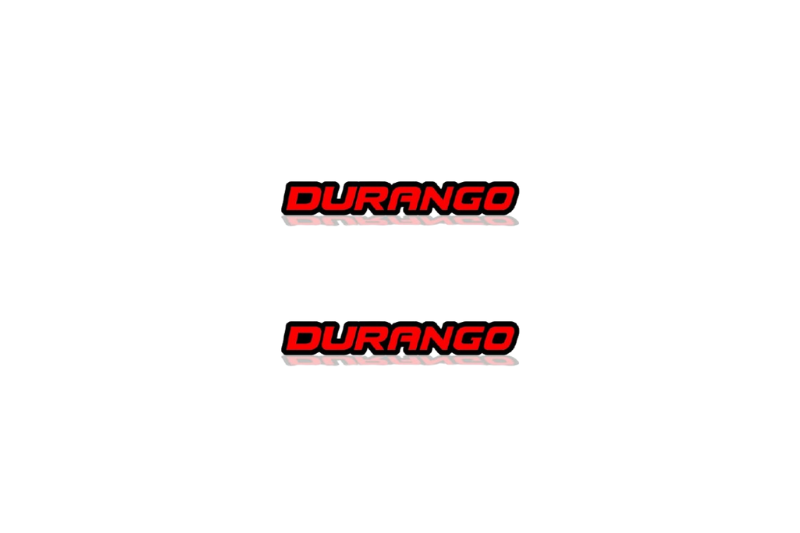 Dodge emblem for fenders with Durango logo Dodge emblems decoinfabric BLACK RED