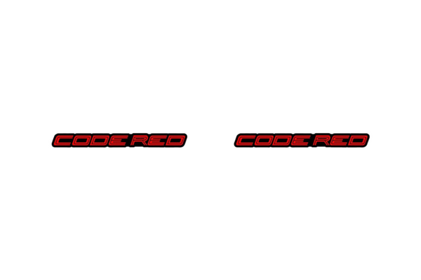 Ford Mustang emblem for fenders with Code Red logo (Type 2)