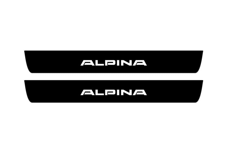 BMW 3 F30 2012-2018 Led Door Sill Pro With Logo Alpina (Premium Painting) BMW Led Door Sills PRO opdesign