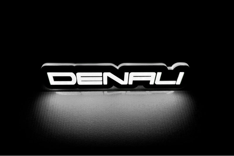 GMC Illuminated LED Radiator Grille Emblems and Badges with Denali logo GMC Led Emblems decoinfabric