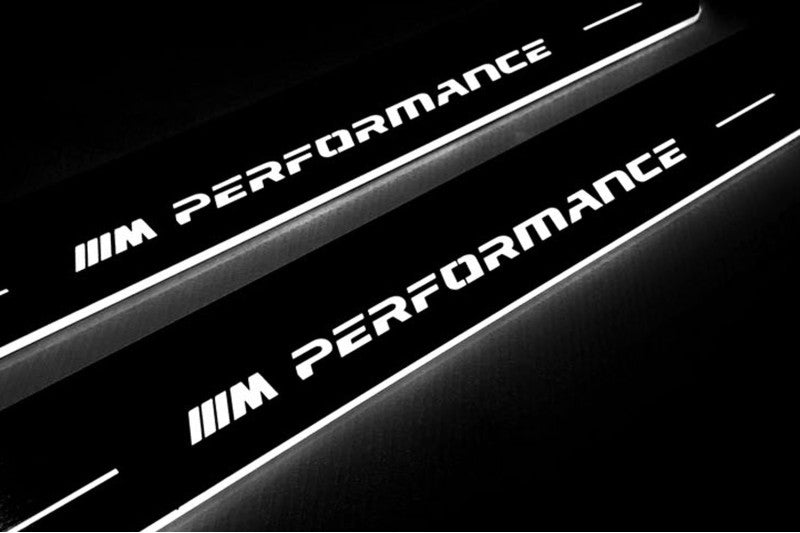 BMW 5 G30 2017-2023 Led Door Sill Pro with M Performance logo BMW Led Door Sills opdesign