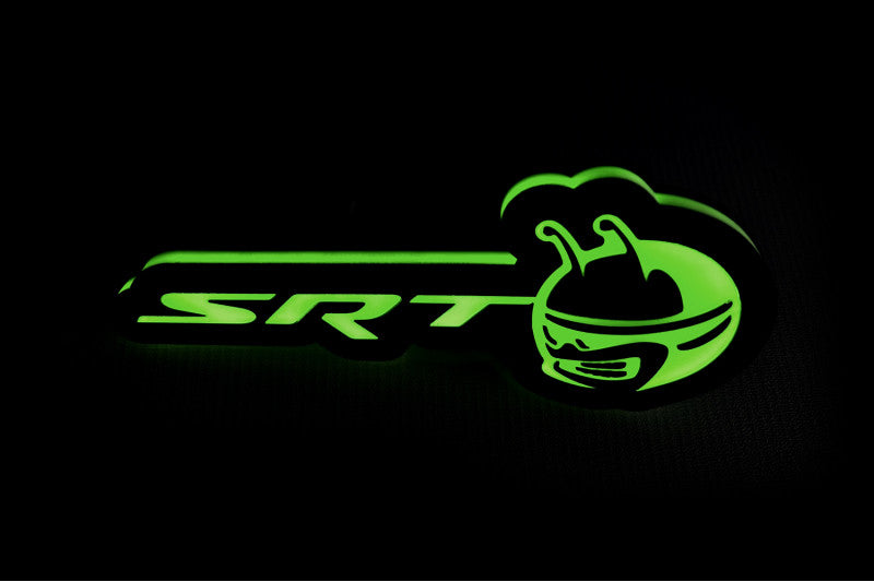Dodge Illuminated LED Radiator Grille Emblems and Badges with SRT Scatpack Head logo Dodge Led emblems decoinfabric