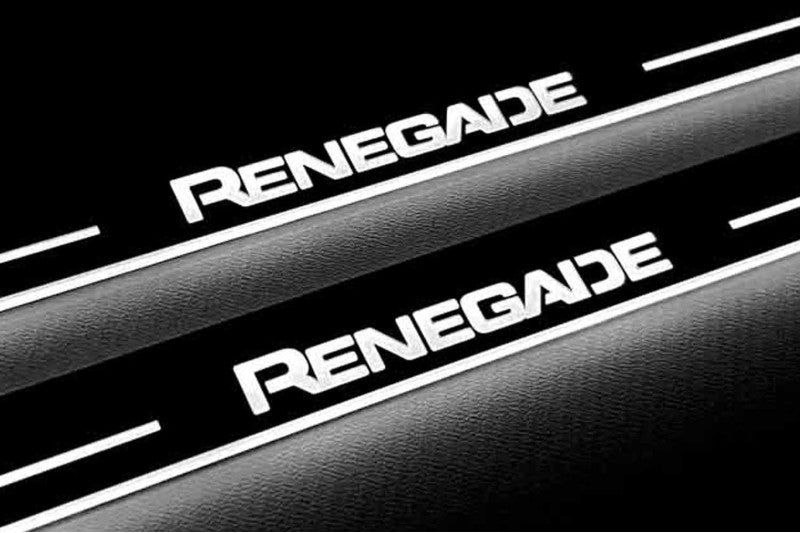 Jeep Renegade 2014+ LED Door Sills With Logo Renegade