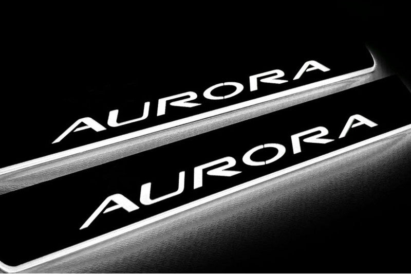 Oldsmobile Aurora I 1995-1999 LED Door Sills With Aurora Logo
