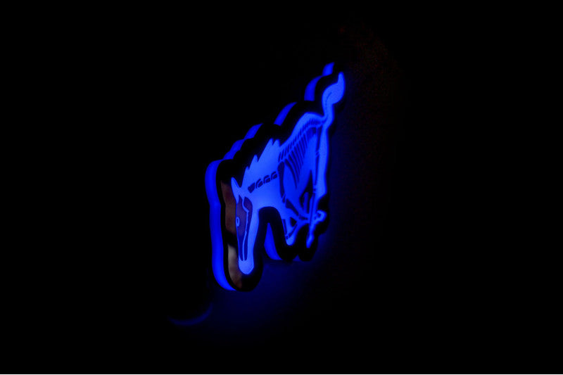 Ford Illuminated LED Radiator Grille Emblems and Badges with Mustang Horse Skeleton logo Ford Led Emblems decoinfabric