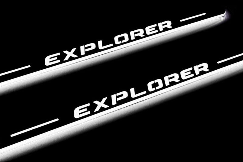 Ford Explorer V 2011-2019 Car Door Sill With Logo Explorer Ford Led Door Sills opdesign