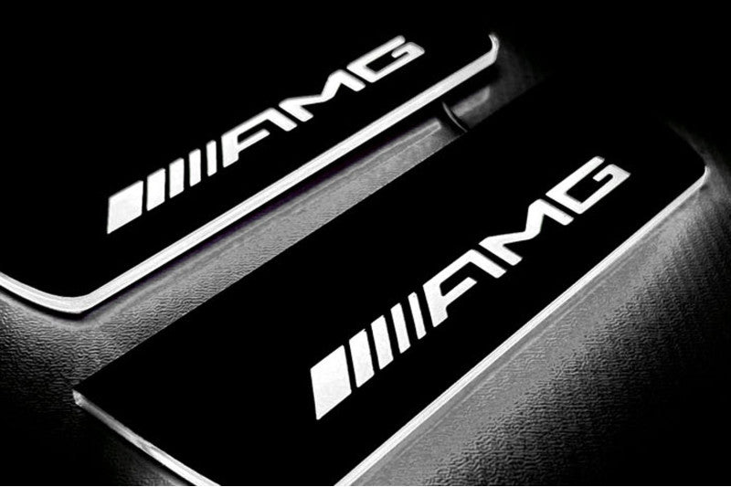 Mercedes E W213 2016-2023 Auto Door Sills With Logo AMG Mercedes Led Door Sills opdesign