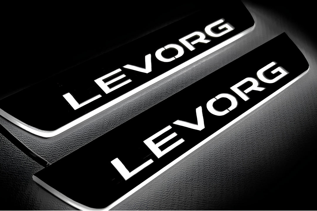 Subaru Levorg I 2014-2020 LED Door Sills With Logo Levorg Subaru Led Door Sills opdesign