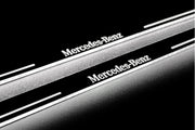Mercedes V-Class W447 2014+ Door Sill Led Plate With Mercedes-Benz Logo Mercedes Led Door Sills opdesign