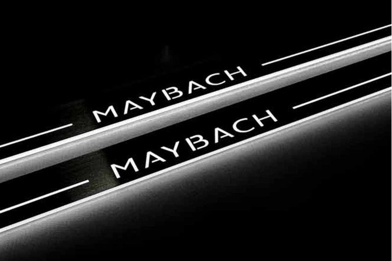 Mercedes S-Class C217 2014-2020 Door Sill Led Plate With Maybach Logo